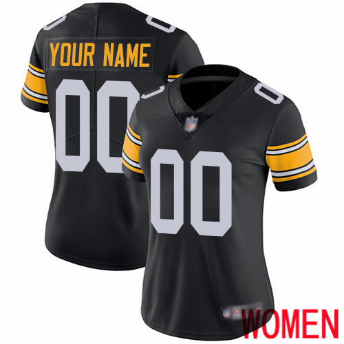 Limited Black Women Alternate Jersey NFL Customized Football Pittsburgh Steelers Vapor Untouchable